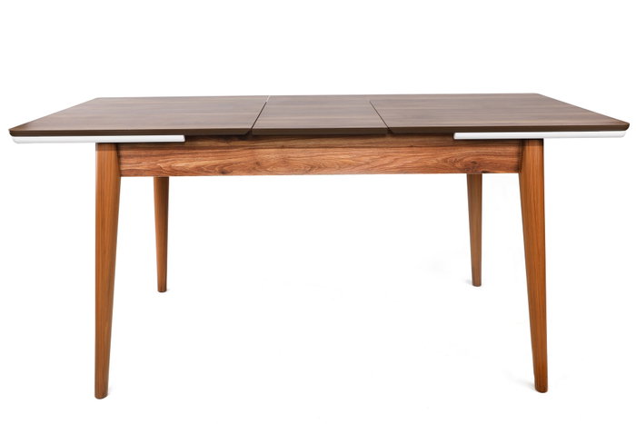 Hanah Home Sigma - 993 Mesa de comedor extensible Nogal y blanco Hanah Home Sigma - 993 Mesa de comedor extensible Nogal y blanco